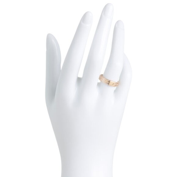 GOLDEN CLEF Made In Italy 14k Gold Adjustable Mesh Ring - Picture 2 of 2